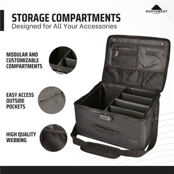 Northwest Coast Golf Shoe Bag - Trunk Organizer with Lock and Strap - Larg e - Picture 3 of 7